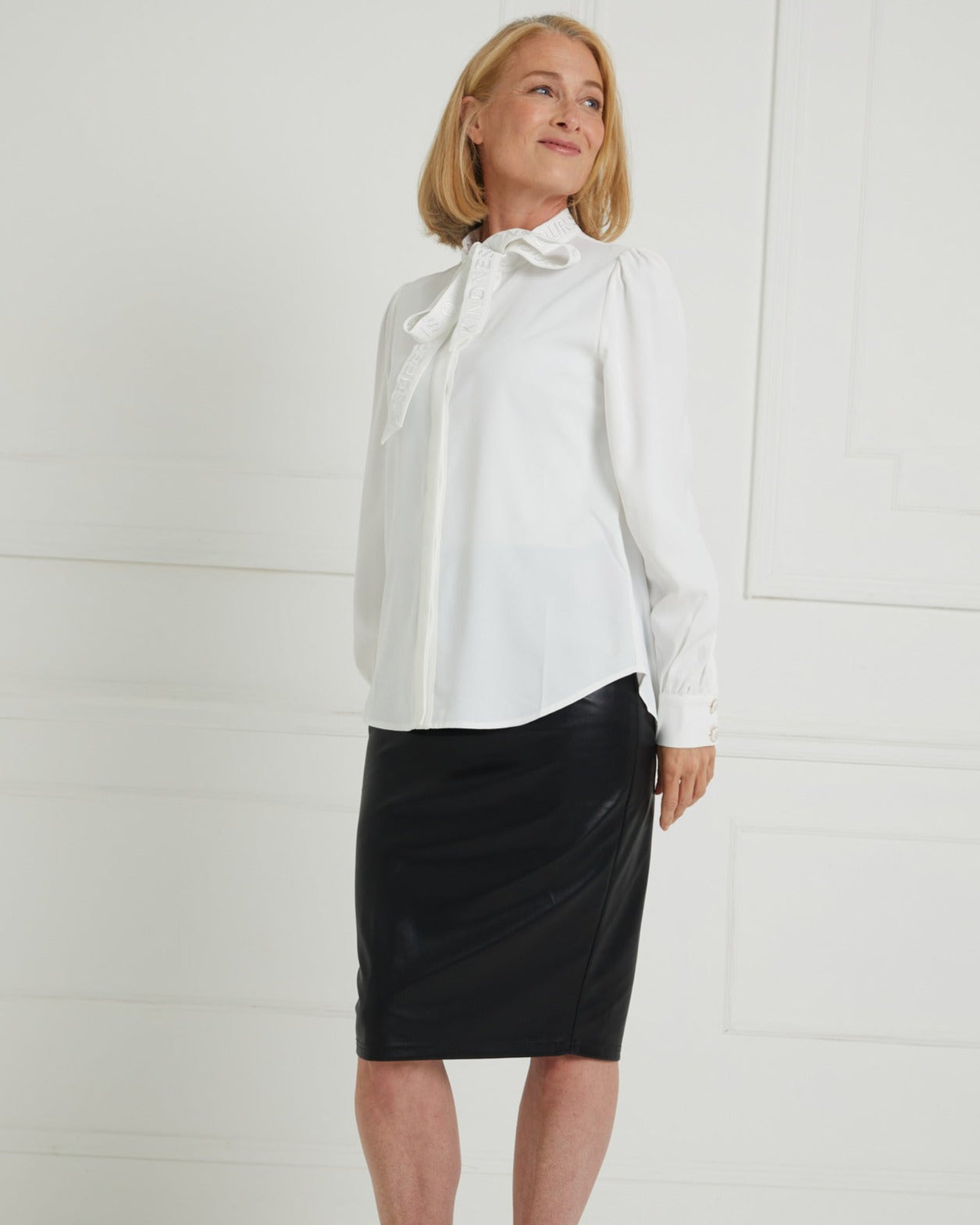 Vegan Leather Midi Skirt