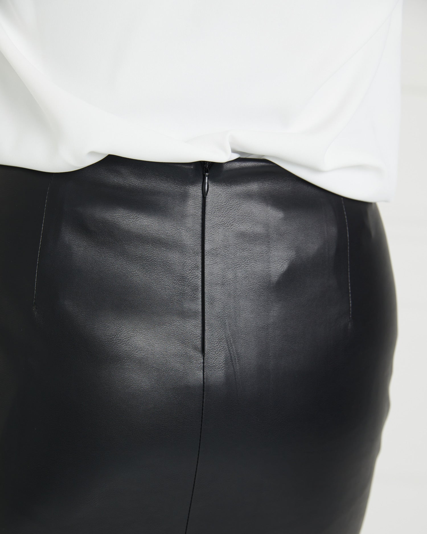 Vegan Leather Midi Skirt