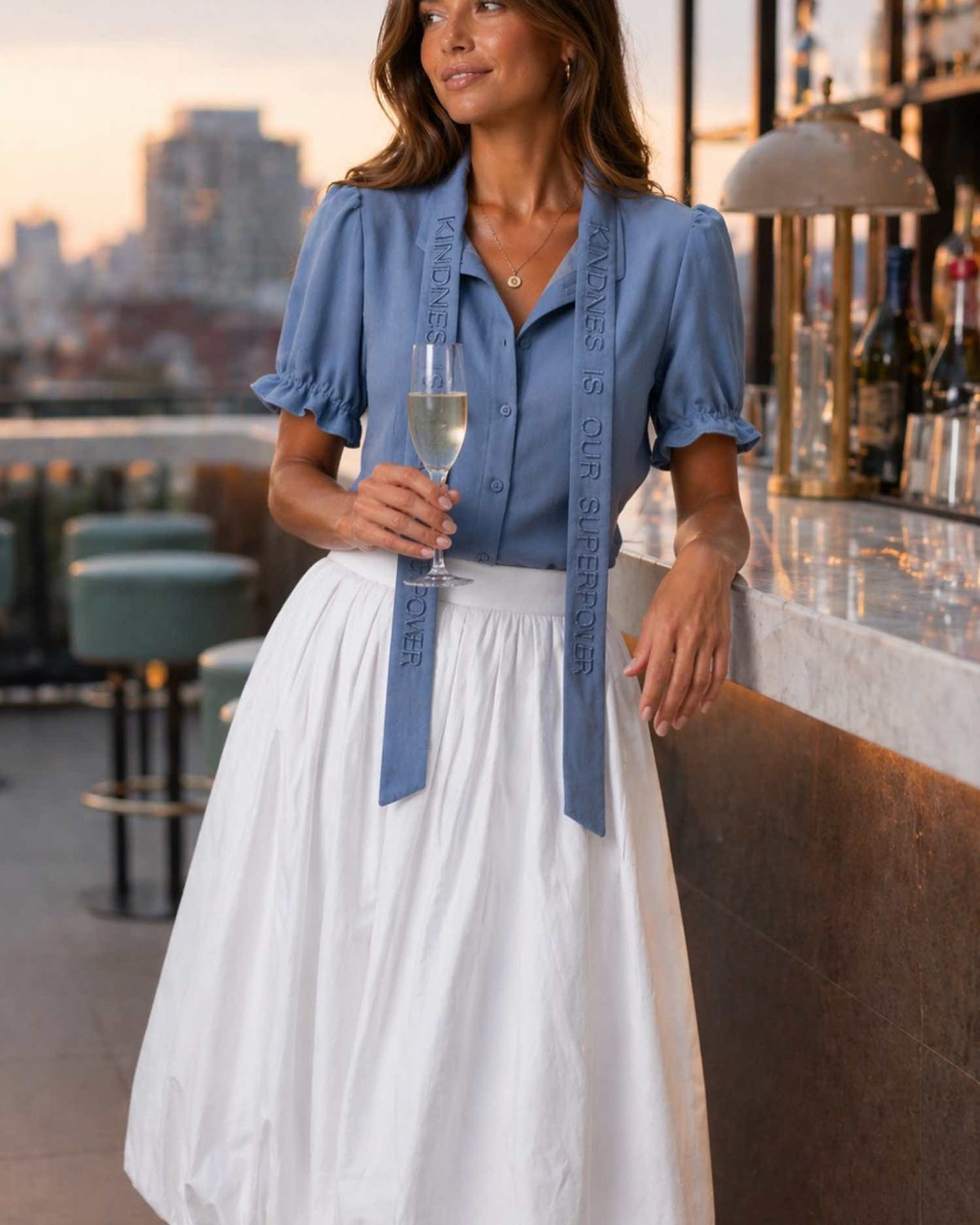 The Goddess Blouse™ – Chambray - House of Kind (London) Limited