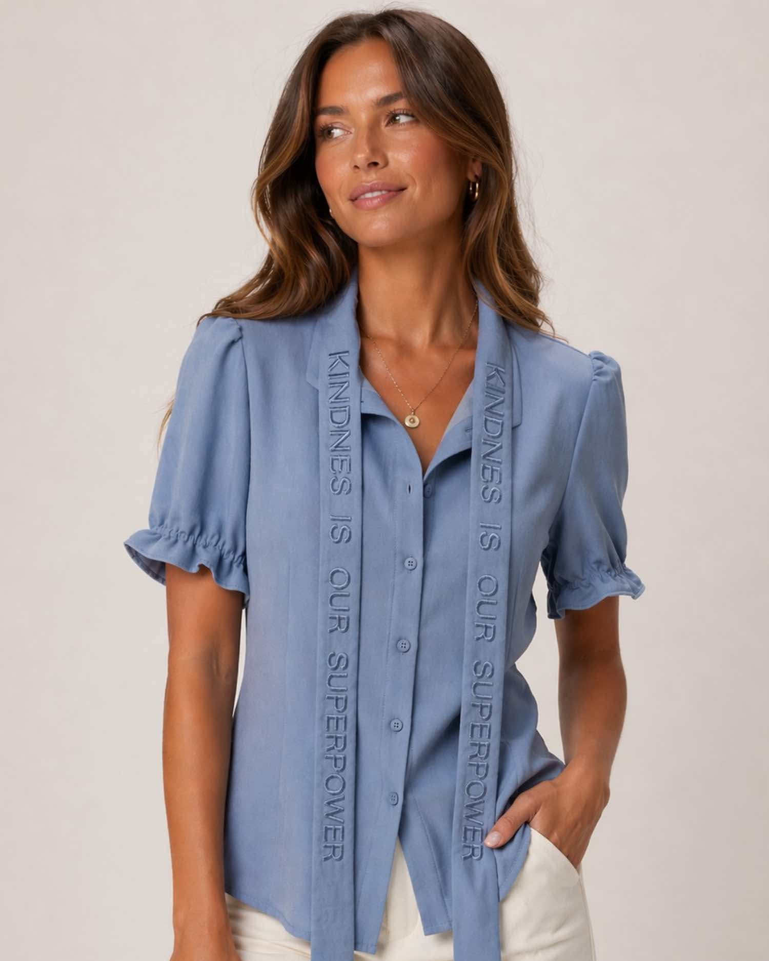 The Goddess Blouse™ – Chambray - House of Kind (London) Limited