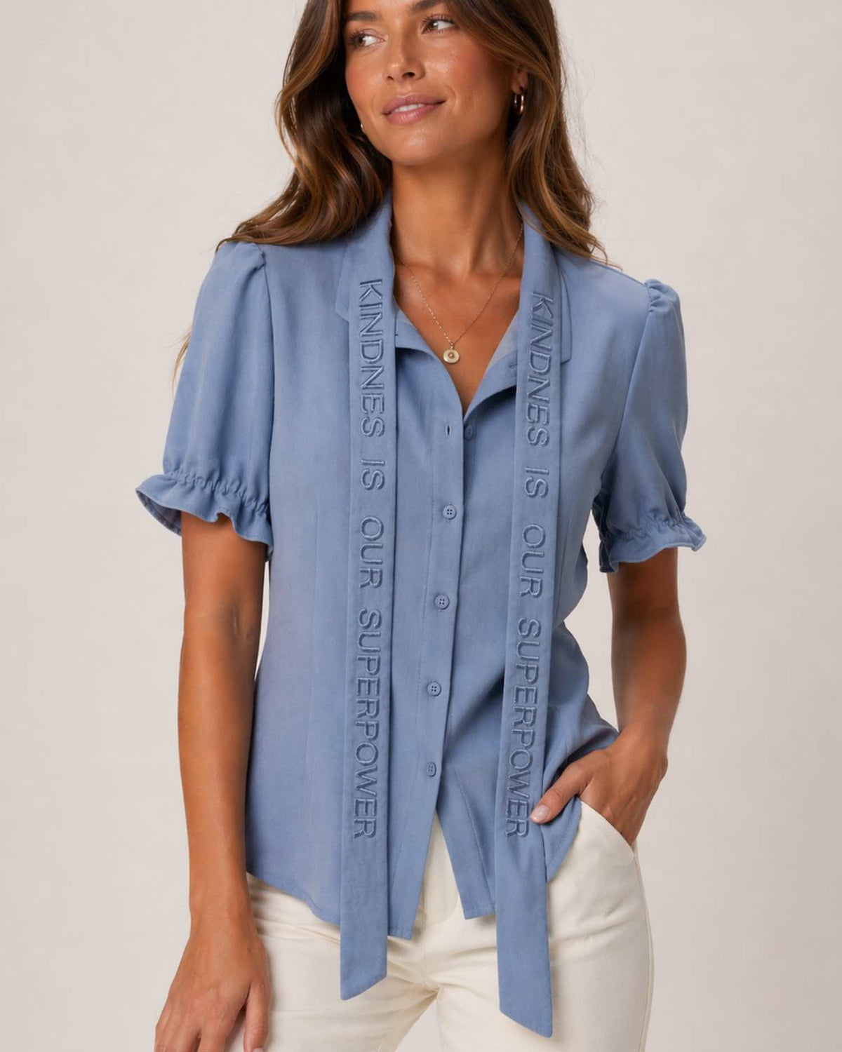 The Goddess Blouse™ – Chambray - House of Kind (London) Limited
