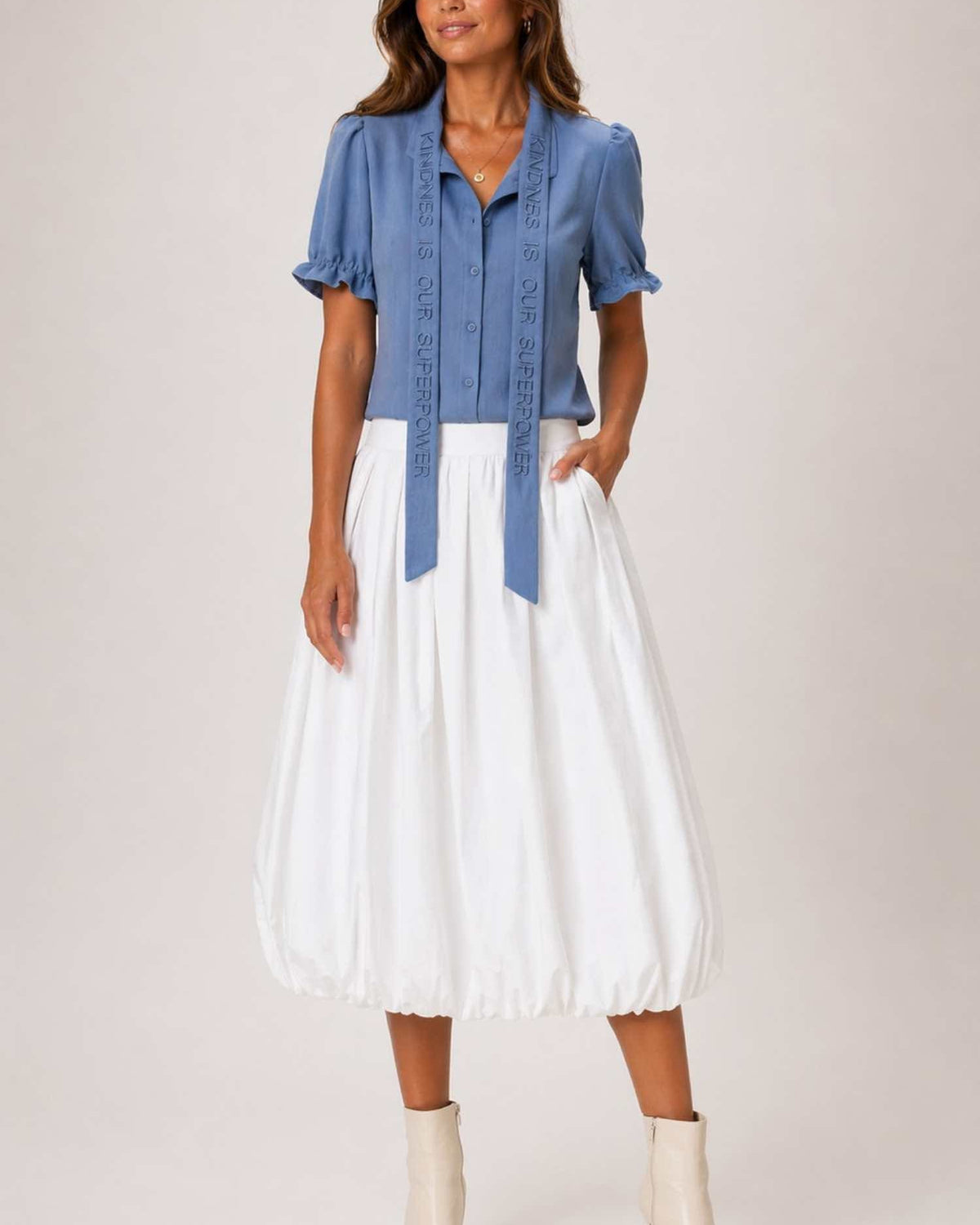 The Goddess Blouse™ – Chambray - House of Kind (London) Limited