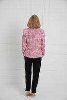 Fitted Pink Tweed Blazer