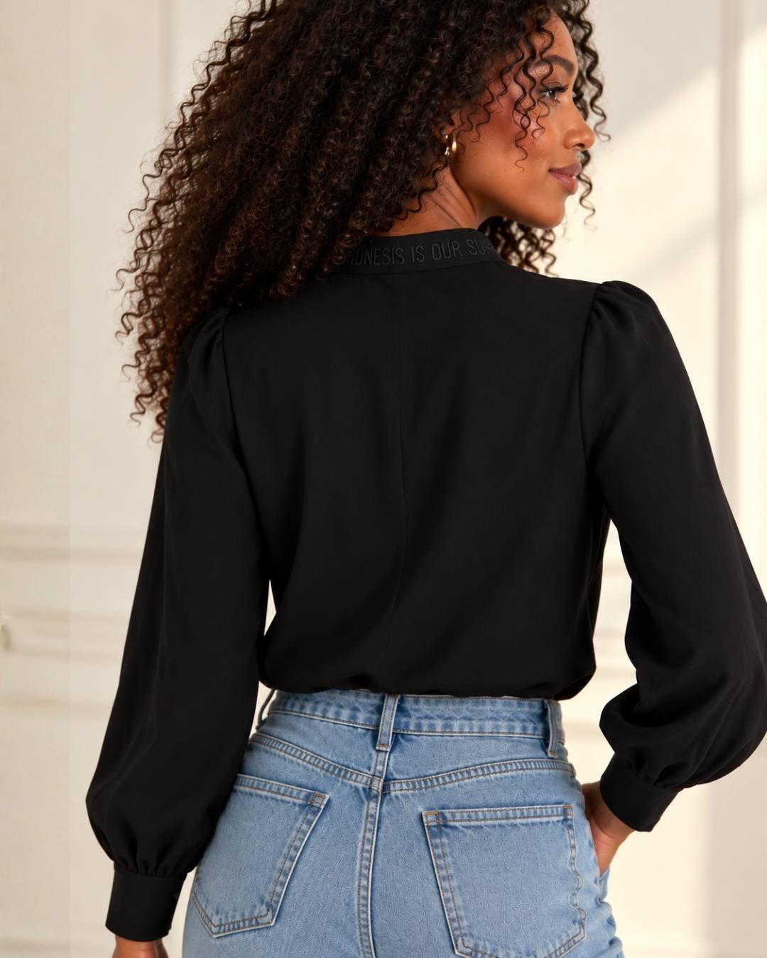 Goddess Blouse Black - House of Kind (London) Limited