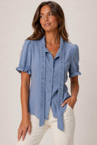 goddess_blouse_chambray_front_view_soft_blue_fabric